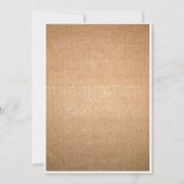 Invitation de mariage en papier brun rustique avec 招待状 (裏面)