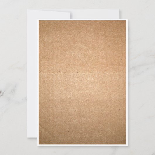 Invitation de mariage en papier brun rustique avec 招待状 (裏面)