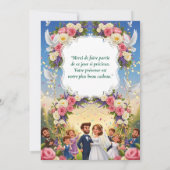 Invitation de Mariage Romantique aux Fleurs  招待状 (裏面)