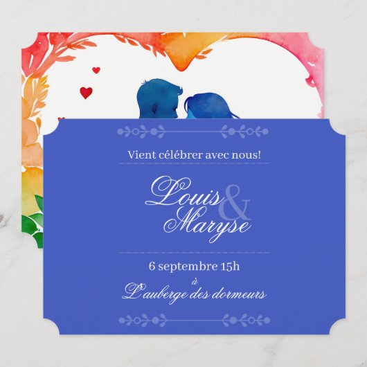 Invitation de mariages | Faire-part 招待状 (正面/裏面)