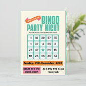 Invitation de Nuit de Bingo Audacieuse Élégante Ém 招待状 (スタンド正面)