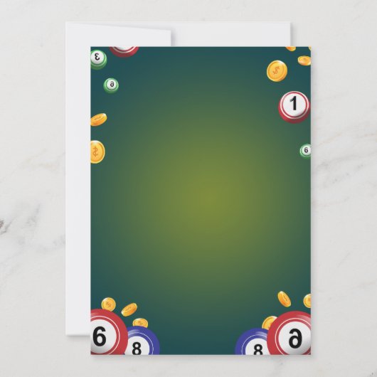 Invitation de Nuit de Bingo Audacieuse Élégante Ém 招待状 (裏面)