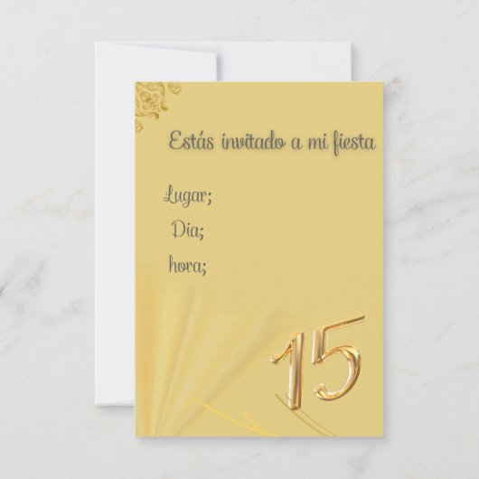 Invitation de quinceanera  招待状 (裏面)