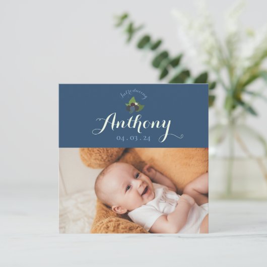 Invitation faire-part de naissance cassis 招待状 (スタンド正面)