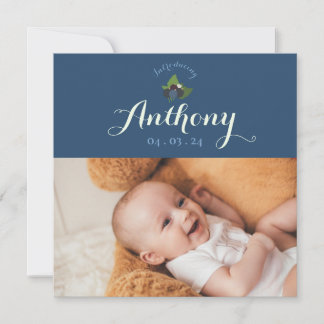 Invitation faire-part de naissance cassis 招待状