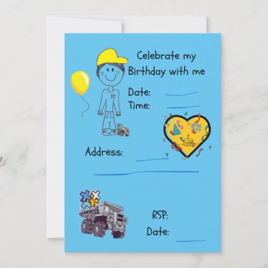 Invitation-FIFO SON + ダンプトラック 招待状 (正面)