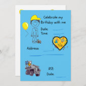 Invitation-FIFO SON + ダンプトラック 招待状 (正面/裏面)