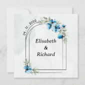 Invitation "Fleurs bleues" 招待状 (正面)