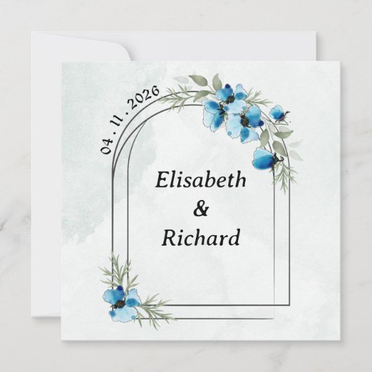 Invitation "Fleurs bleues" 招待状 (正面)