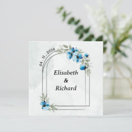 Invitation "Fleurs bleues" 招待状