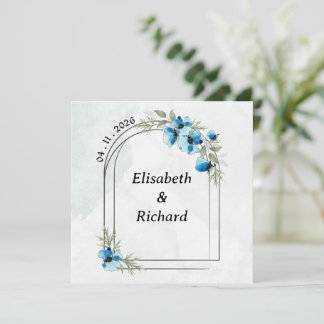 Invitation "Fleurs bleues" 招待状