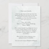 Invitation "Fleurs bleues" 招待状 (裏面)