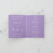 Invitation Floral Cross Christening Lilac シーズンカード (内部)