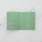 Invitation Floral Cross Christening Sage Green シーズンカード (内部)