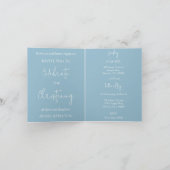 Invitation Floral Cross Christening Sky Blue シーズンカード (内部)