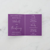 Invitation Floral Cross Christening Sweet Plum シーズンカード (内部)