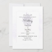 Invitation for a Lavender-Themed Wedding with Brid 招待状 (正面)