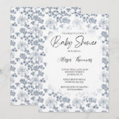 Invitation for baby shower Toile Desing-Customizab 招待状 (正面/裏面)