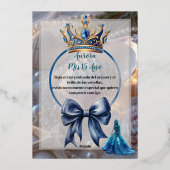 Invitation for  for agirls fifteenth  birthday 箔招待状 (裏面)