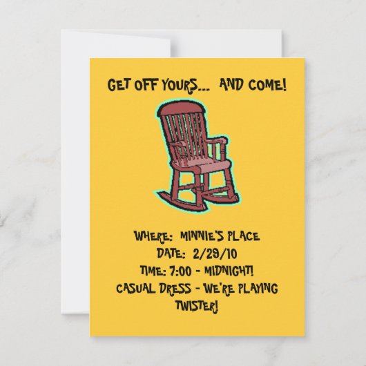 INVITATION FUN及びEZ2 LOLの笑う女性はカスタマイズ! 招待状 (裏面)