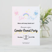Invitation Gender Reveal Boy or Girl? 招待状 (スタンド正面)