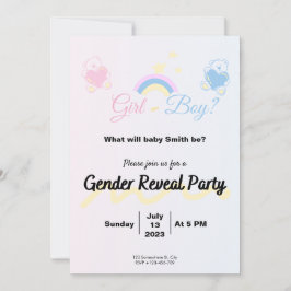 Invitation Gender Reveal Boy or Girl? 招待状