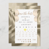 invitation gold セーブザデート (正面/裏面)