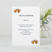 Invitation Groom Shower - Thème Bière Artisanale サンキューカード (スタンド正面)