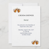 Invitation Groom Shower - Thème Bière Artisanale サンキューカード (正面)