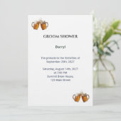 Invitation Groom Shower - Thème Bière Artisanale サンキューカード (スタンド正面)
