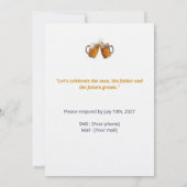 Invitation Groom Shower - Thème Bière Artisanale サンキューカード (裏面)