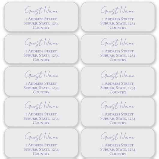 Invitation Guest Details Transparent Sticker シール (正面)