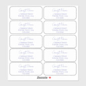 Invitation Guest Details Transparent Sticker シール (シート)