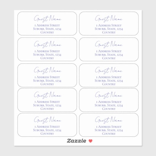 Invitation Guest Details Transparent Sticker シール (シート)