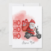 Invitation Joyeux Noël père Noël ho ho ho  招待状 (正面)