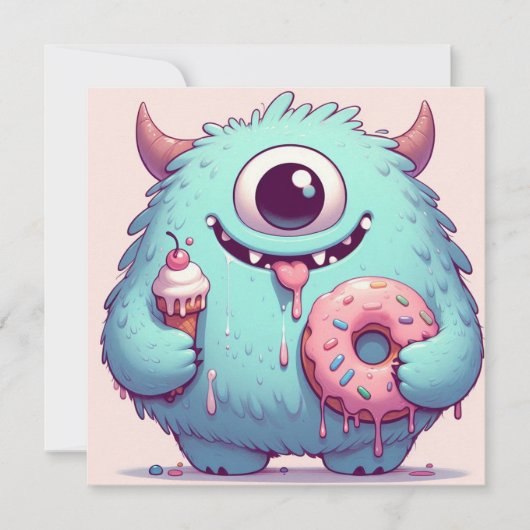 Invitation “Le p’tit monstre gourmand“ 招待状 (正面)