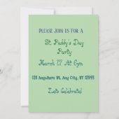Invitation Luck O' The Irish  招待状 (裏面)