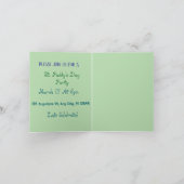 Invitation Luck O' The Irish  招待状 (内部)