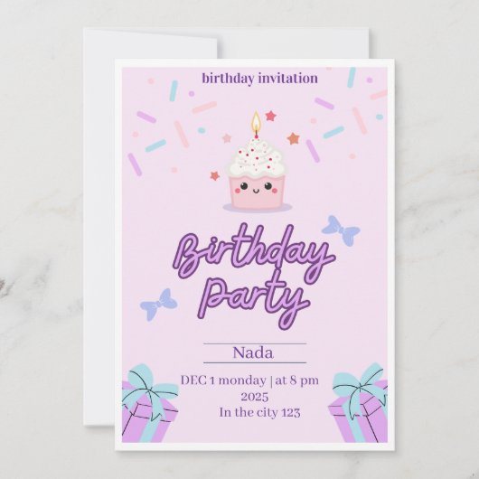 Invitation Magical Birthday Party 招待状 (正面)