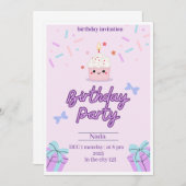 Invitation Magical Birthday Party 招待状 (正面/裏面)