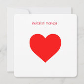 invitation mariage  招待状 (裏面)