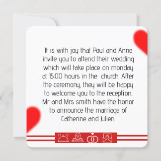 invitation mariage  招待状