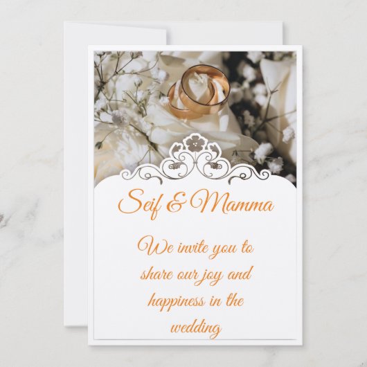 invitation mariage 招待状 (正面)