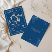  Invitation mariage bleue arabe pour jour parfait 招待状