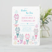 Invitation nautical themed birthday. 招待状 (スタンド正面)