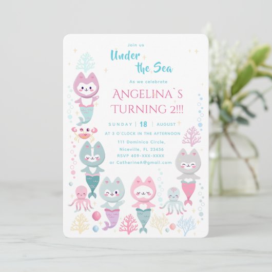 Invitation nautical themed birthday. 招待状 (スタンド正面)