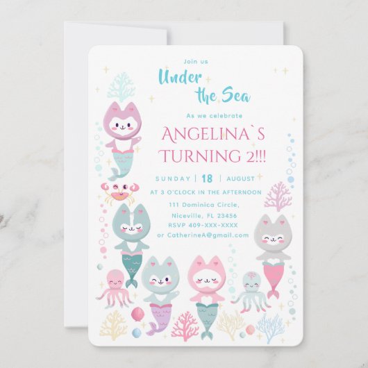 Invitation nautical themed birthday. 招待状 (正面)