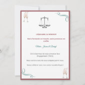 Invitation PACS ou Fiançailles Chic 招待状 (正面)