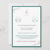 Invitation PACS ou Fiançailles Chic 招待状 (裏面)