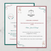 Invitation PACS ou Fiançailles Chic 招待状 (正面/裏面)